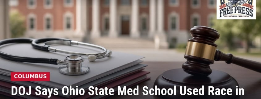 Fostoria News Ohio State Med School used race in admissions, DOJ says, legal controversy.